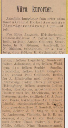 Jämtlandsposten, 5 augusti 1904.