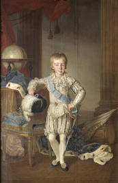 Gustav IV Adolf var 14 år när hans far blev mördad. (Jag tror han är 8 år på denna bild).